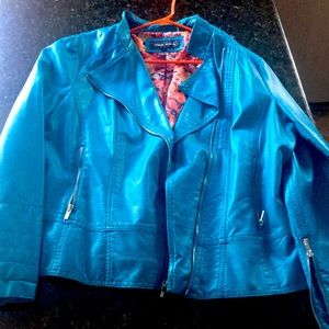 Leather- Faux turquoise Wilson’s jacket